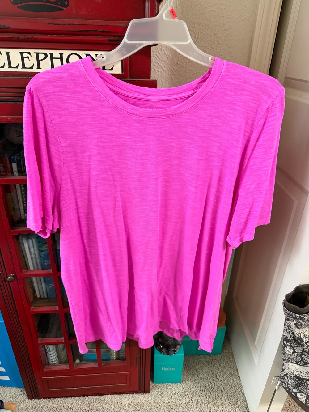 Lane Bryant Perfect Sleeve Crew-Neck Tee Neon Pink Size 18/20